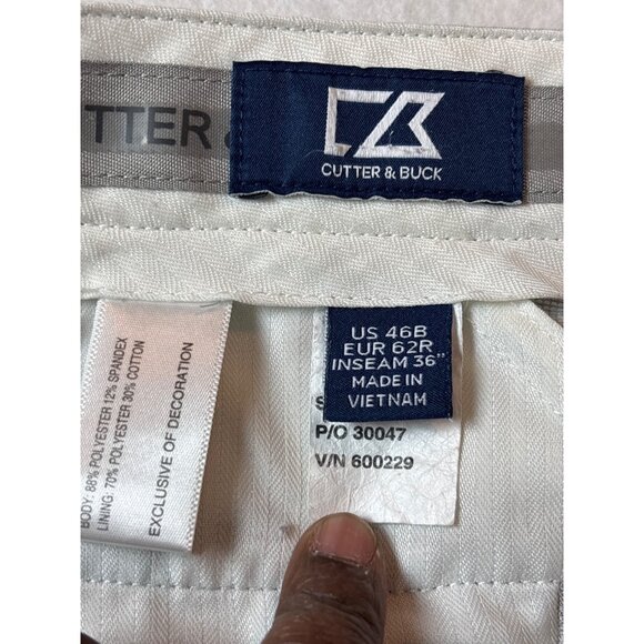 Cutter Bucks Mens Flat-Front Khaki Pants Size 46b - Picture 9 of 14
